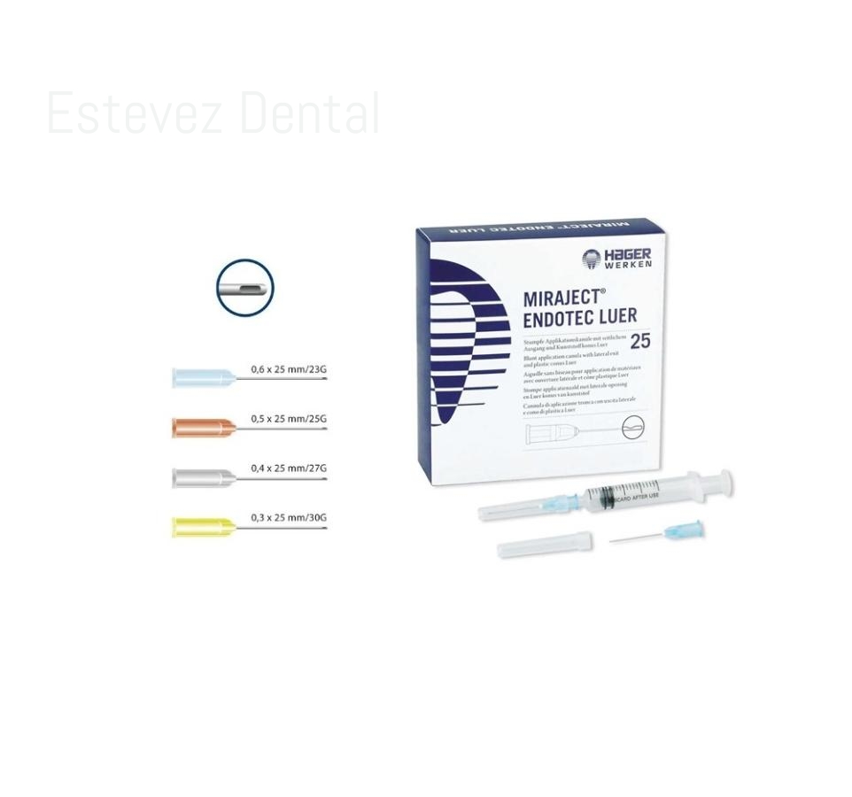 AGUJAS MIRAJECT ENDOTEC-L 0,6x25