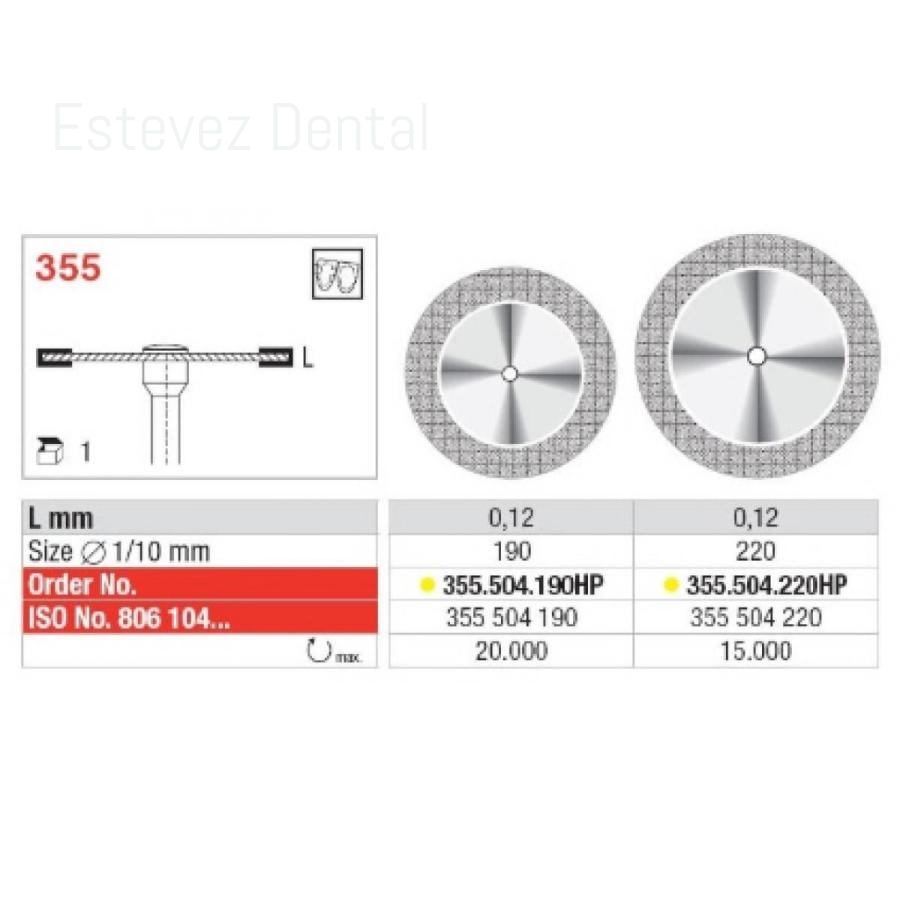 DISCO EDENTA PM 355-514-220HP