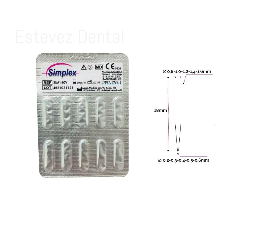 POSTES FIBRA SIMPLEX 080 x10