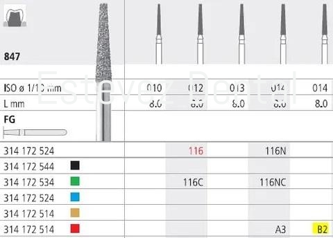 FRESAS INT 116 C FG 847-012 x6